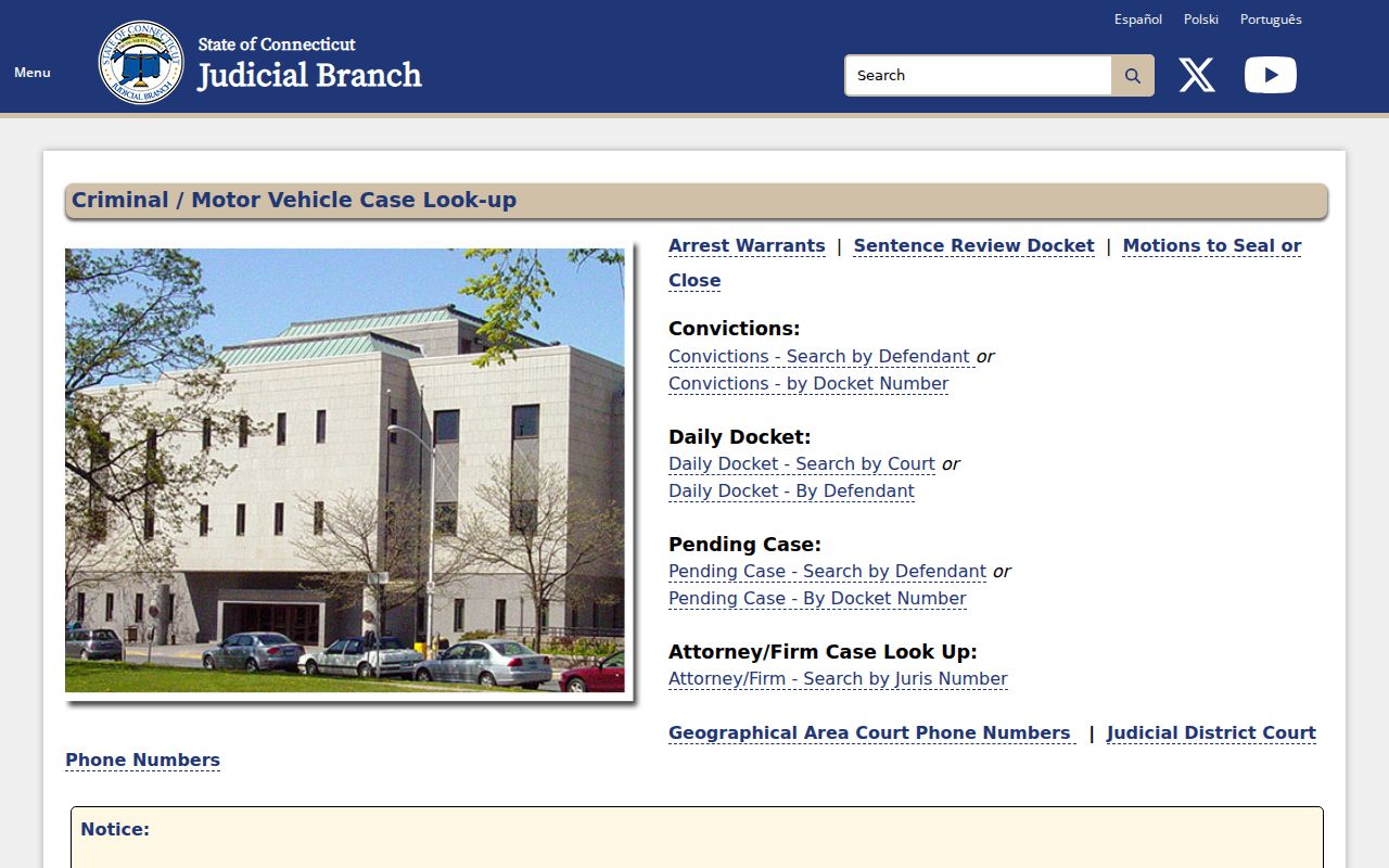 East Hartford resident lookup Connecticut criminal docket search tools